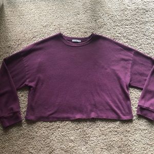 Charlotte Russe cropped long sleeve shirt